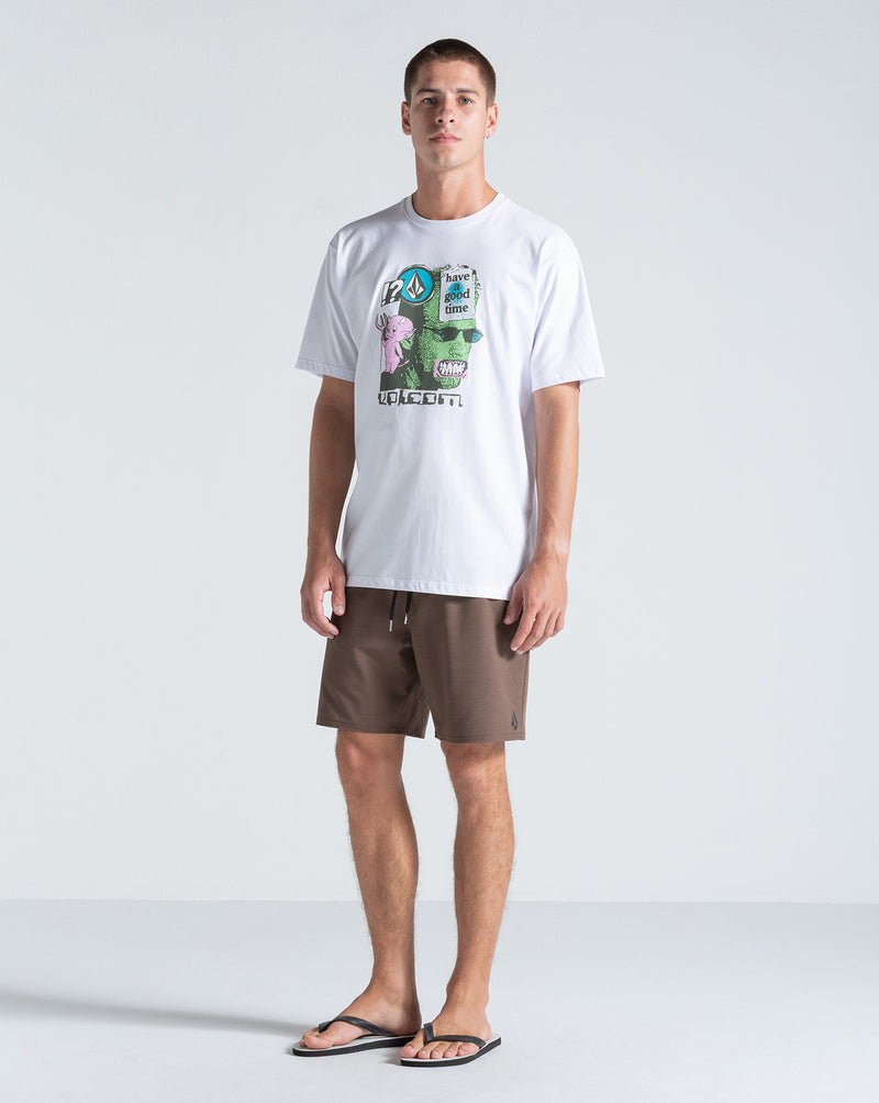 Camiseta Regular Volcom Note To Self Branca