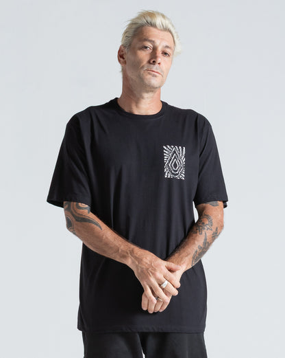 Camiseta Regular Volcom Radiation Preta