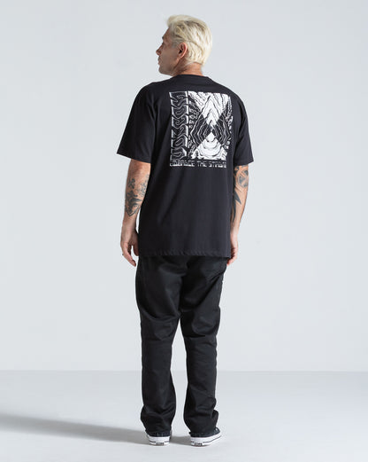 Camiseta Regular Volcom Radiation Preta