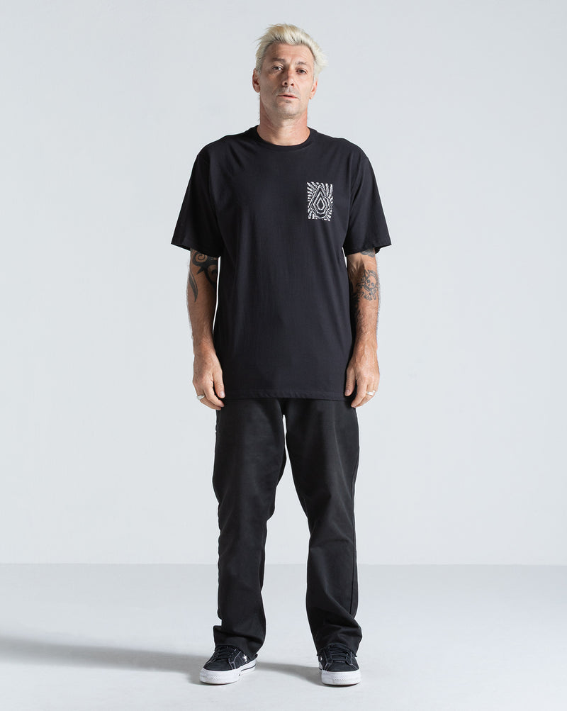 Camiseta Regular Volcom Radiation Preta