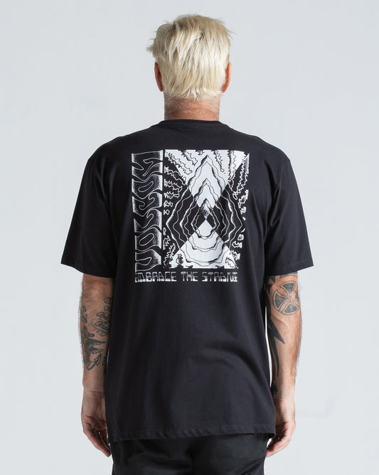 Camiseta Regular Volcom Radiation Preta