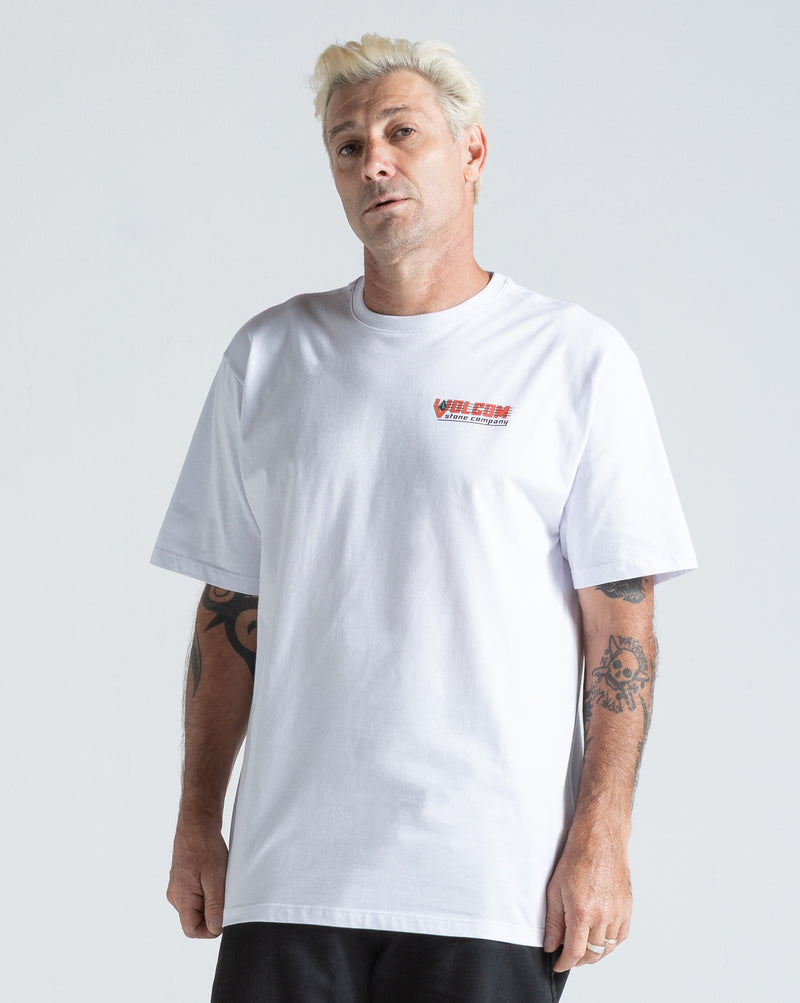 Camiseta Regular Volcom Tune Up Branca