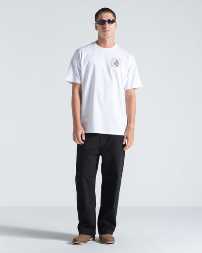 Camiseta Regular Volcom Wavy Train Branca
