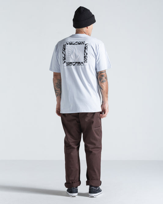Camiseta Regular Volcom Wavy Train Azul Claro