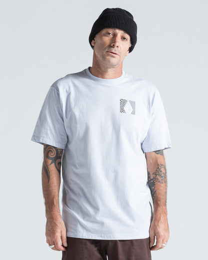 Camiseta Regular Volcom Wavy Train Azul Claro