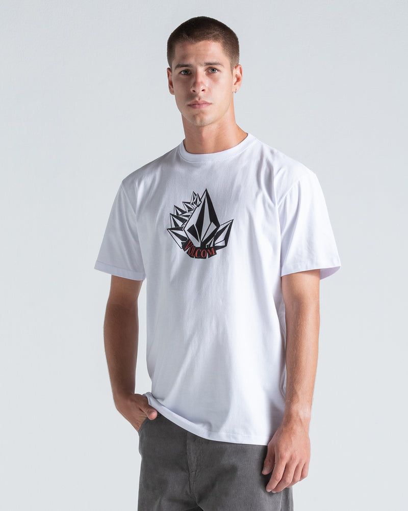 Camiseta Regular Volcom Shmoot Branca