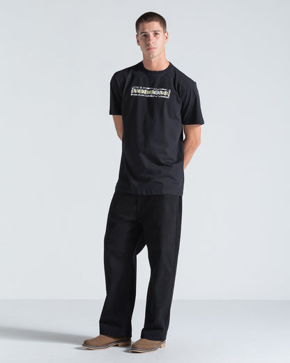 Camiseta Regular Volcom You Drain Preta