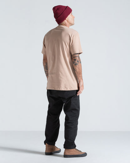 Camiseta Regular Volcom You Drain Bege