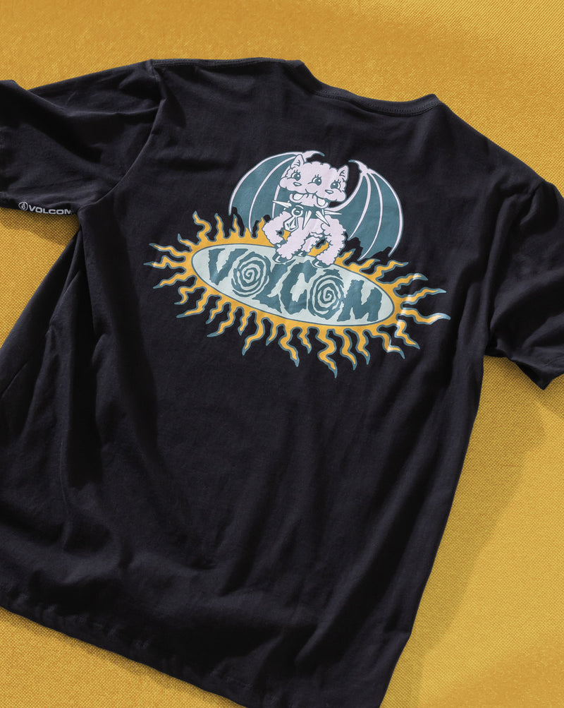 Camiseta Regular Volcom Sunseter Preta