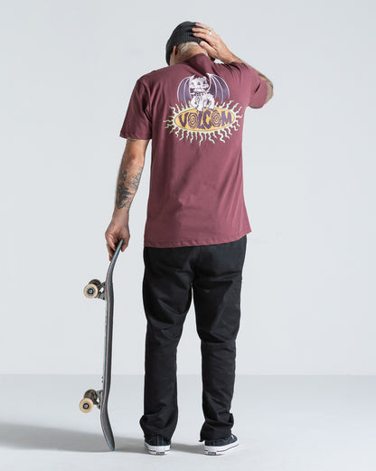 Camiseta Regular Volcom Sunster Bordô