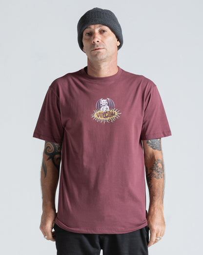 Camiseta Regular Volcom Sunster Bordô