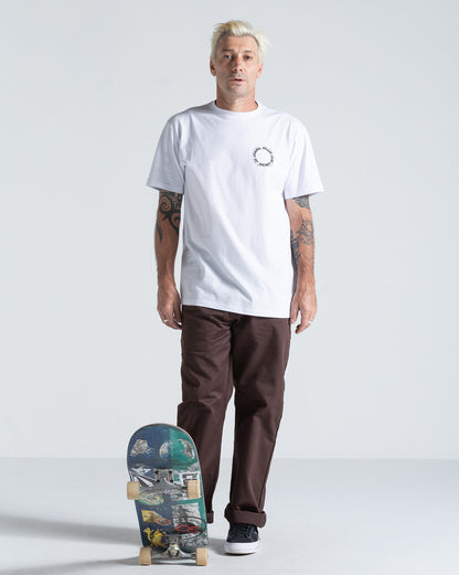 Camiseta Regular Volcom Round Out Branca