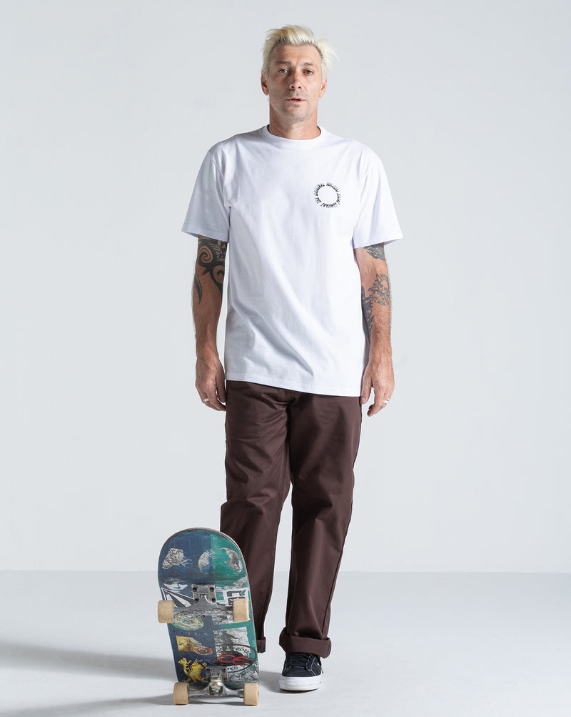 Camiseta Regular Volcom Round Out Branca