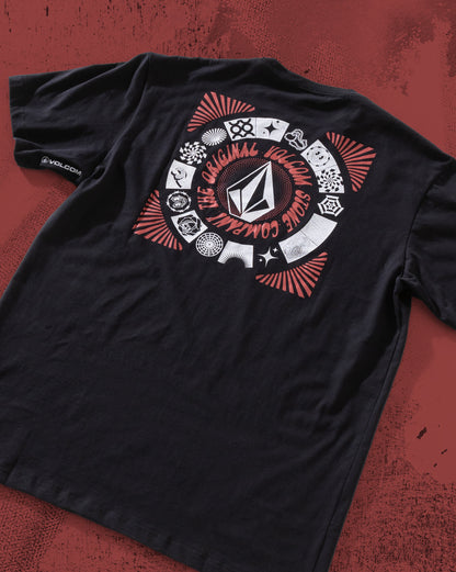 Camiseta Regular Volcom Round Out Preta