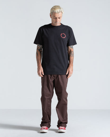 Camiseta Regular Volcom Round Out Preta