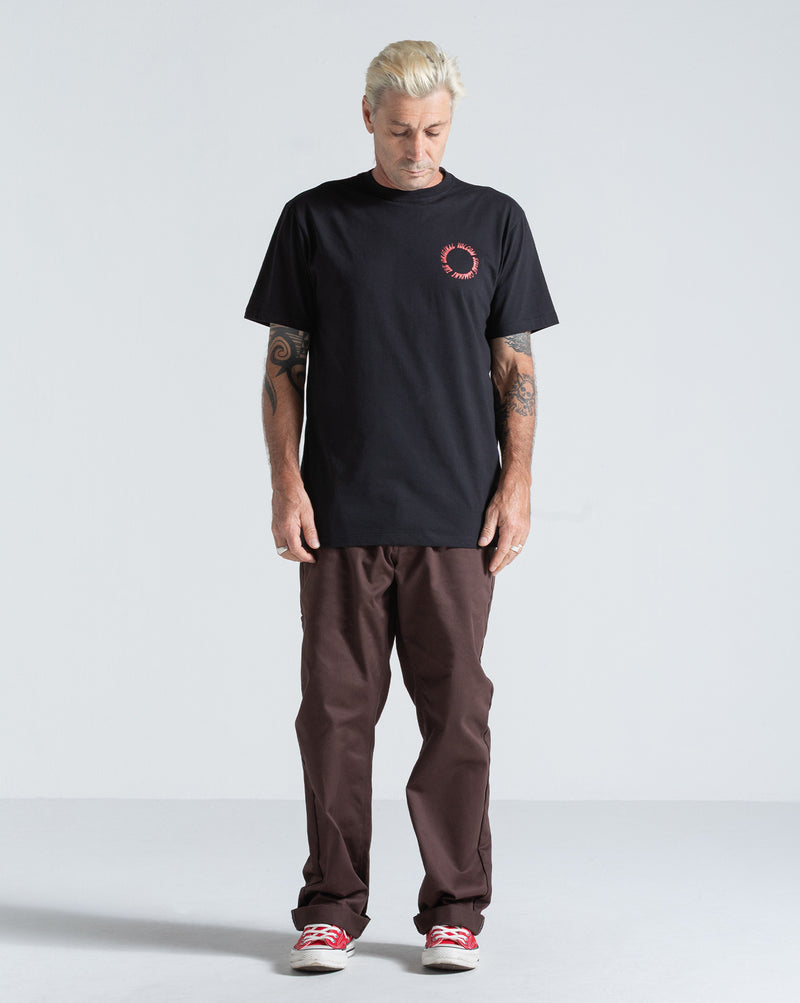 Camiseta Regular Volcom Round Out Preta