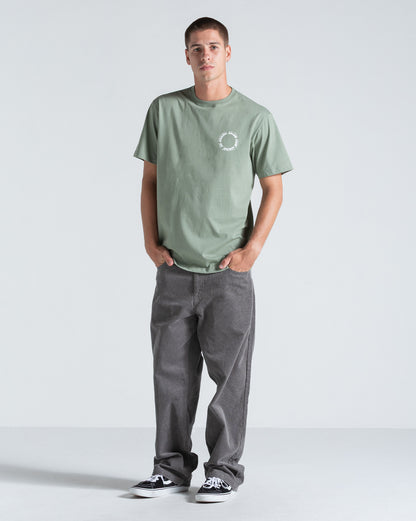 Camiseta Regular Volcom Round Out Verde Claro