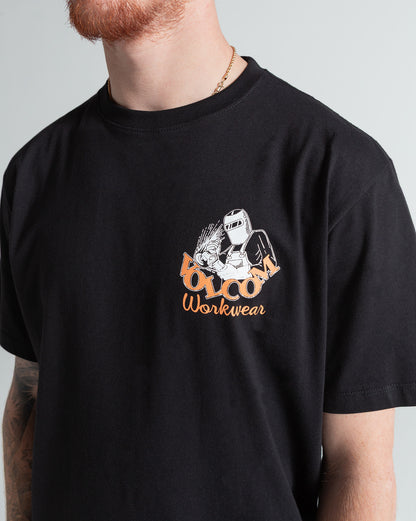 Camiseta Regular Volcom Grindit Preta