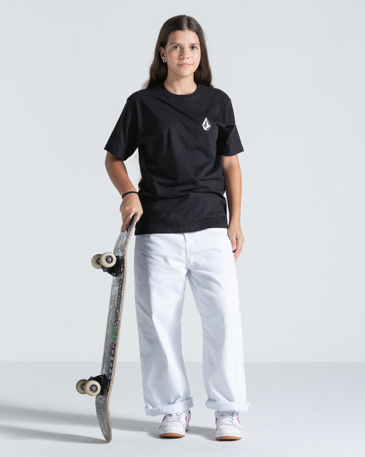 Camiseta Regular Volcom Iconic Juvenil Preta
