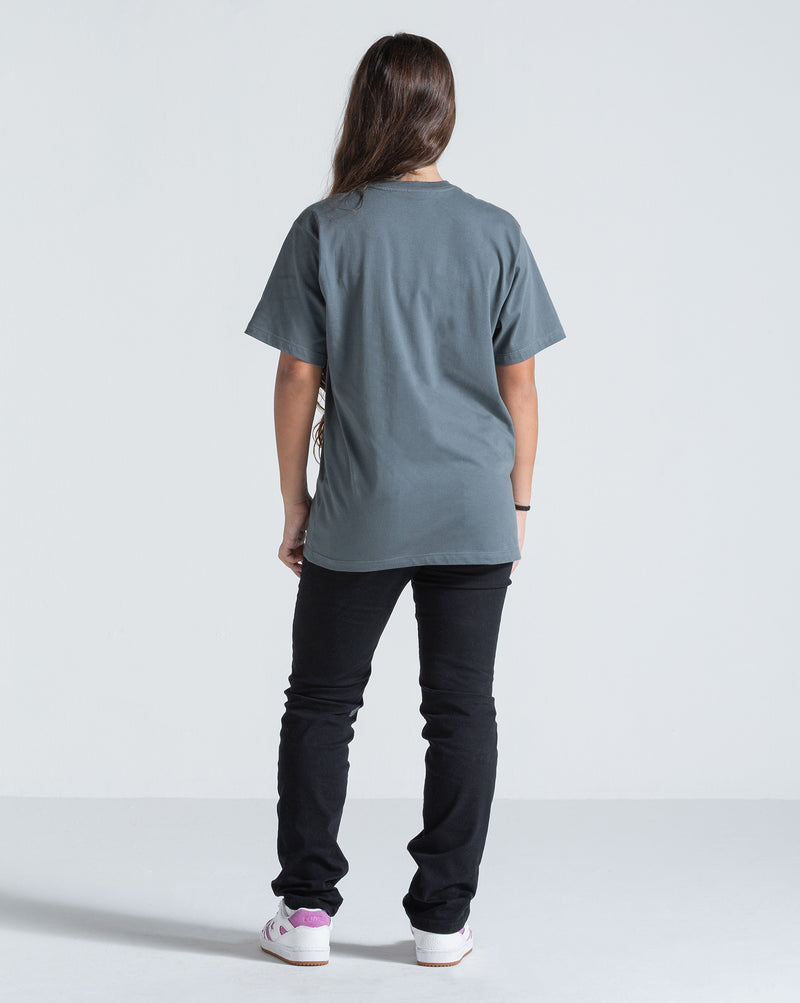 Camiseta Regular Volcom Iconic Juvenil Cinza