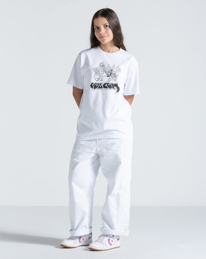 Camiseta Regular Volcom Blasted Branca