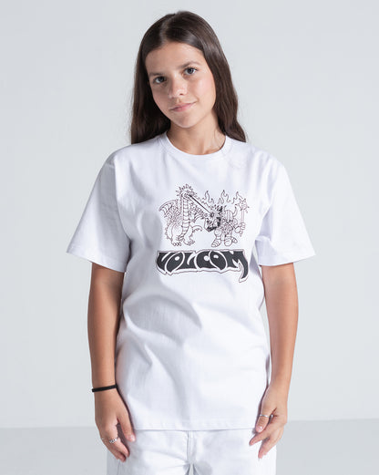 Camiseta Regular Volcom Blasted Branca