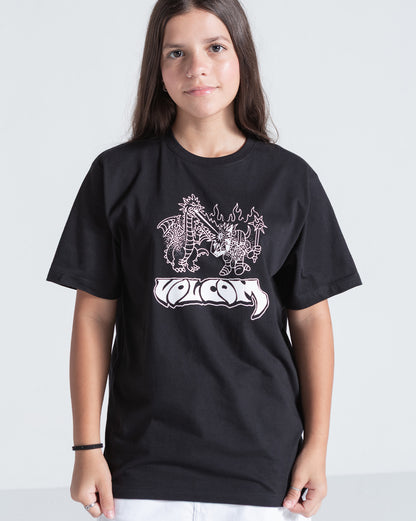 Camiseta Regular Volcom Blasted Preta