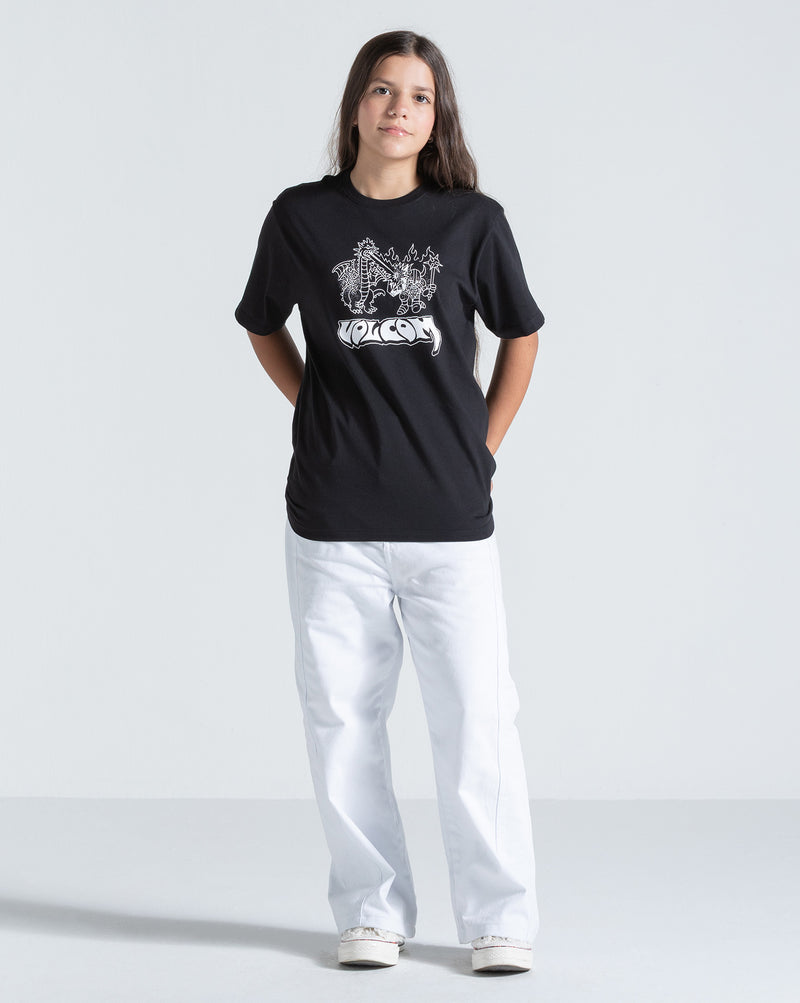 Camiseta Regular Volcom Blasted Preta