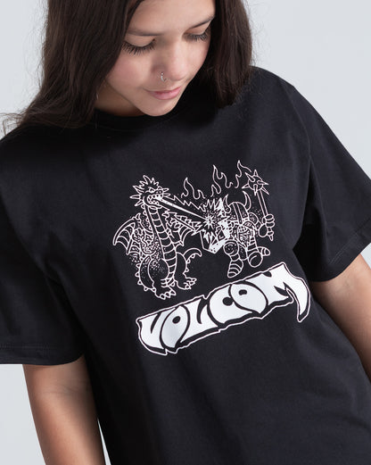 Camiseta Regular Volcom Blasted Preta