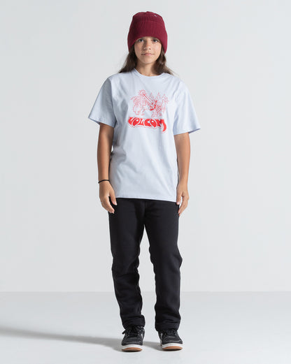 Camiseta Regular Volcom Blasted Azul Claro