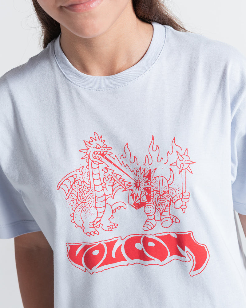 Camiseta Regular Volcom Blasted Azul Claro