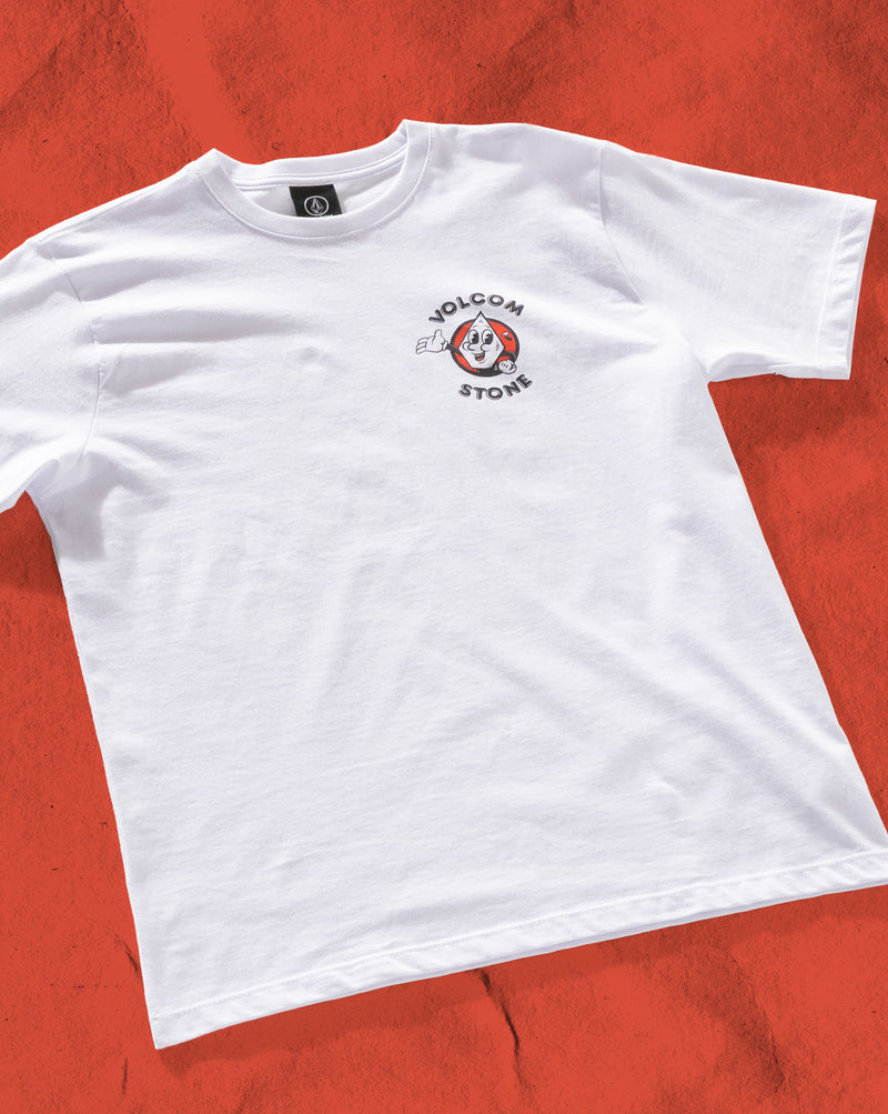 Camiseta Regular Volcom Mistestone Juvenil Branca