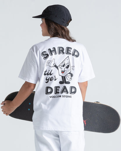 Camiseta Regular Volcom Mistestone Juvenil Branca