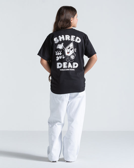 Camiseta Regular Volcom Mistestone Juvenil Preta