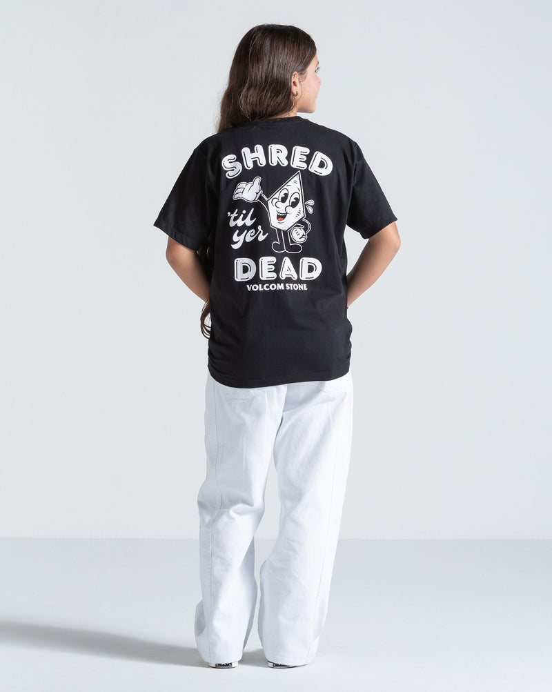 Camiseta Regular Volcom Mistestone Juvenil Preta
