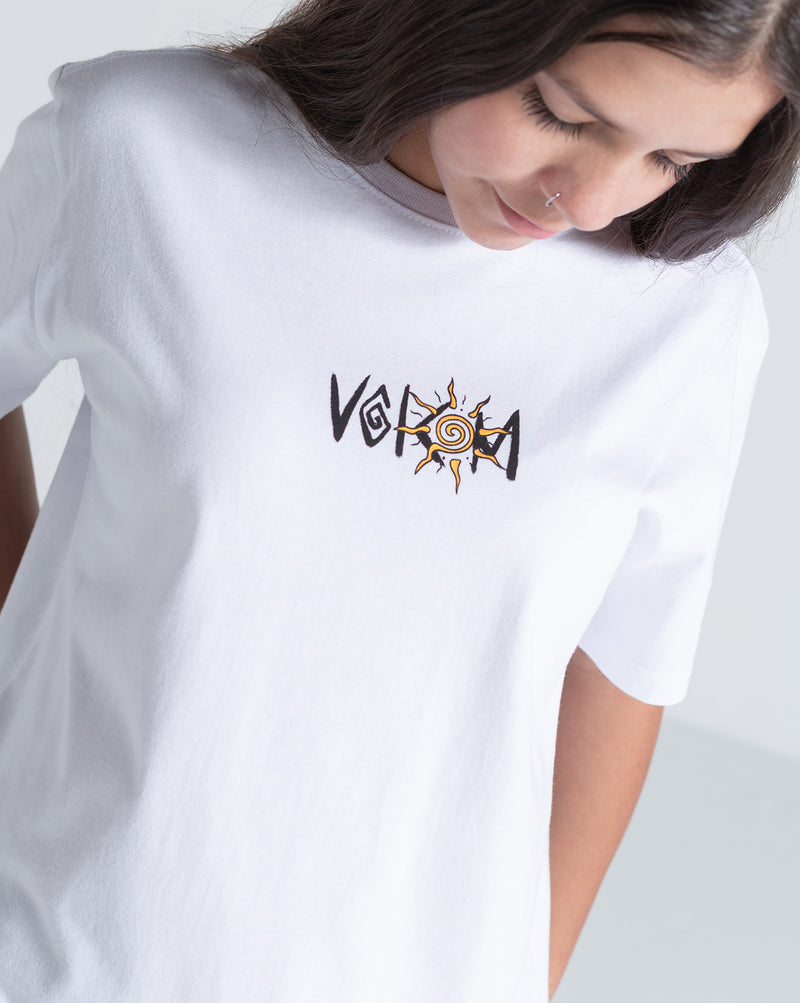 Camiseta Regular Volcom Sunfish Branca