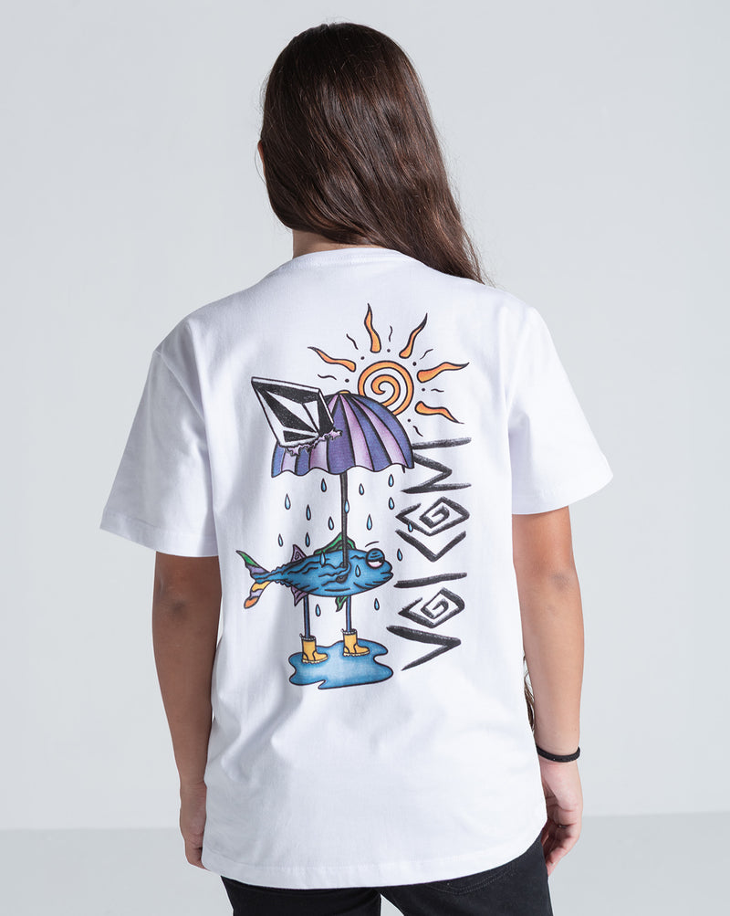 Camiseta Regular Volcom Sunfish Branca