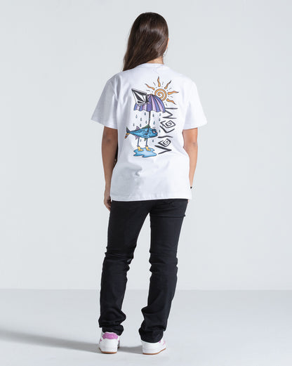 Camiseta Regular Volcom Sunfish Branca