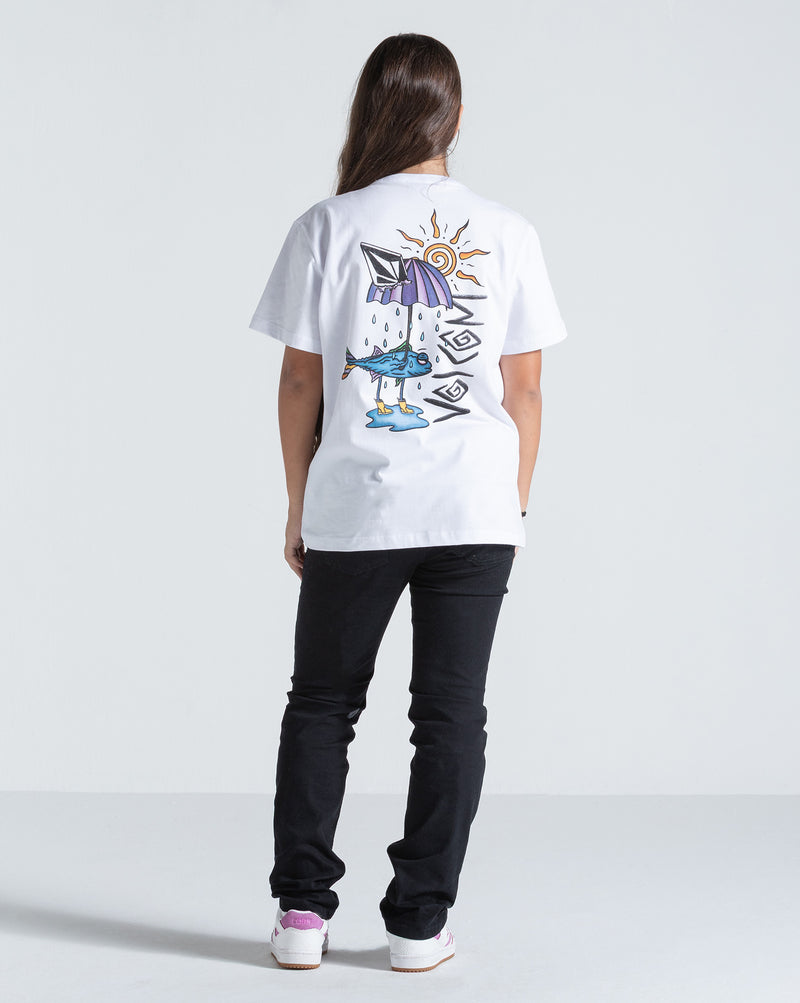 Camiseta Regular Volcom Sunfish Branca