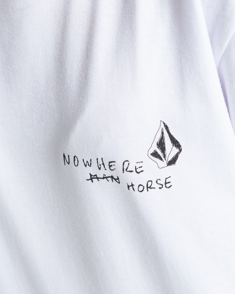Camiseta Regular Volcom Nowhere Juvenil Branca