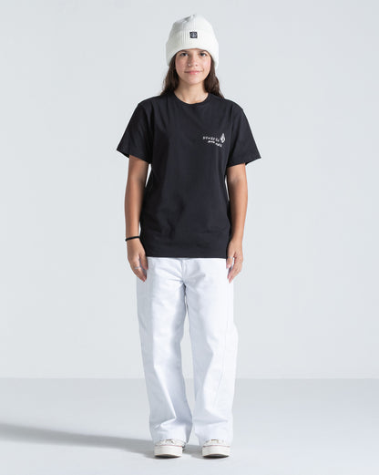 Camiseta Regular Volcom Nowhere Juvenil Preta
