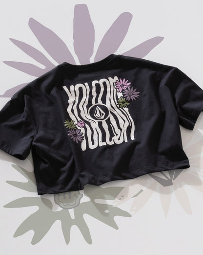 Camiseta Regular Volcom Dial Crop Preta