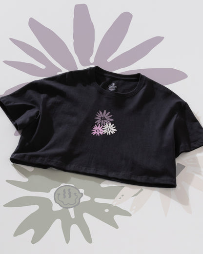 Camiseta Regular Volcom Dial Crop Preta