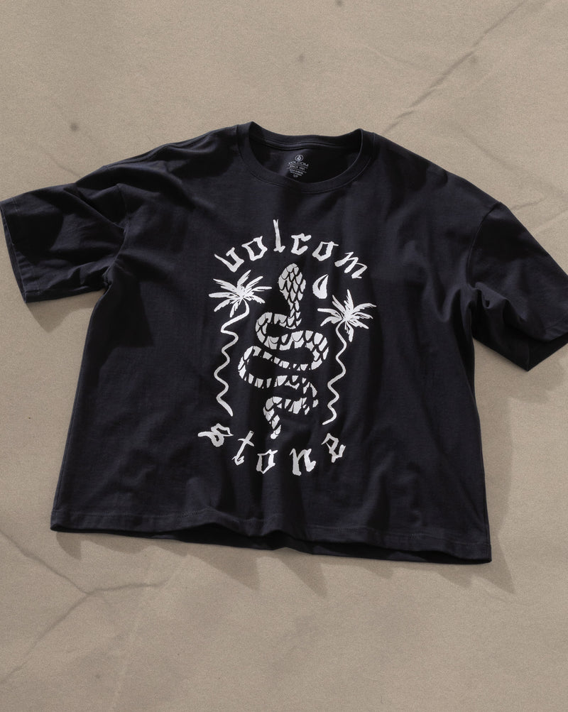 Camiseta Regular Volcom Burnout Preta