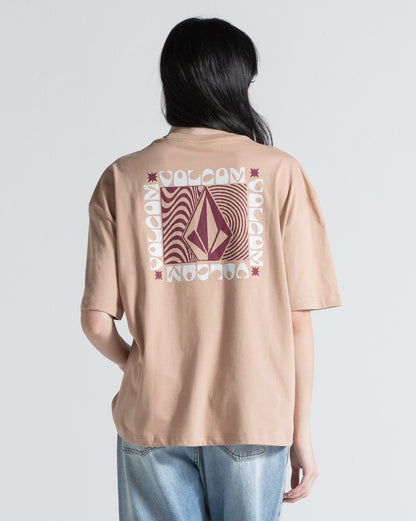 Camiseta Regular Volcom Stonestar Bege
