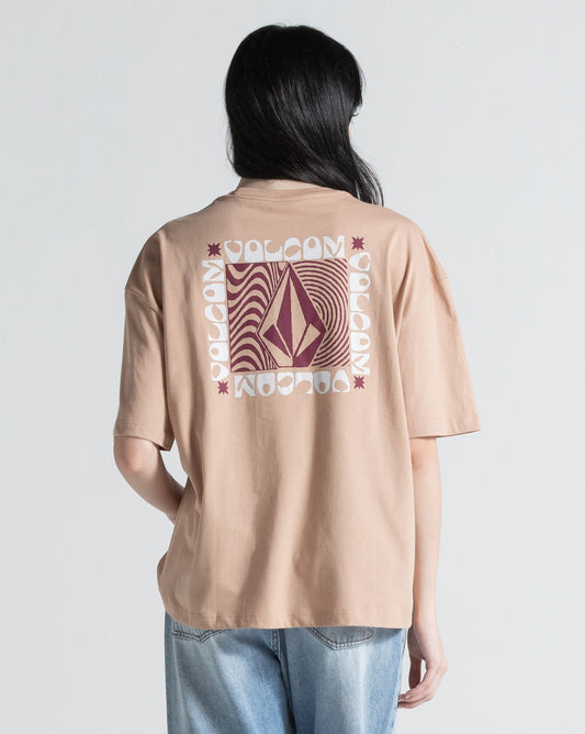 Camiseta Regular Volcom Stonestar Bege