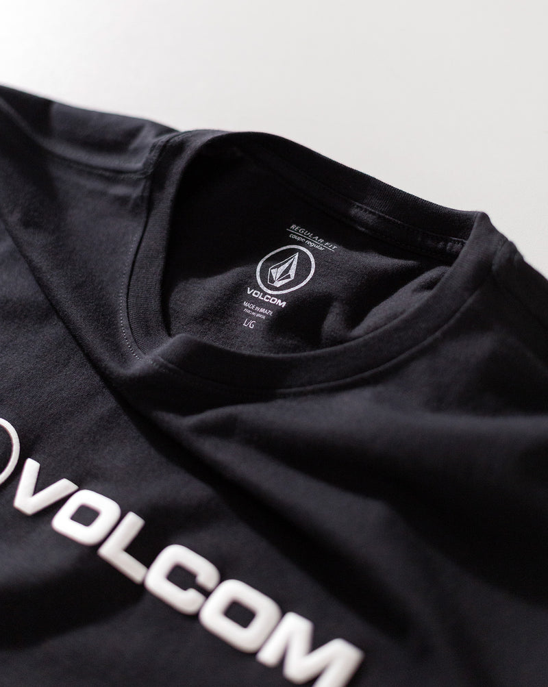 Camiseta Regular Volcom New Euro Preta