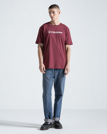 Camiseta Regular Volcom New Euro Bordô