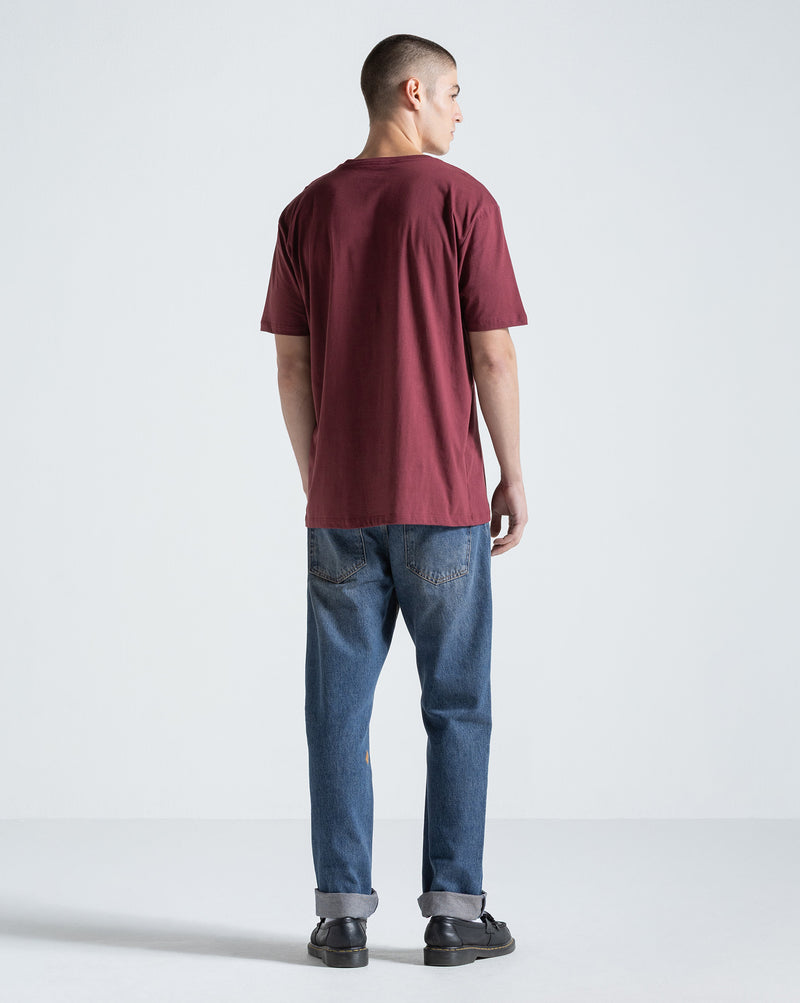 Camiseta Regular Volcom New Euro Bordô