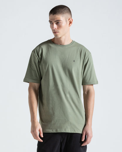 Camiseta Regular Volcom Stone Blanks Verde Claro